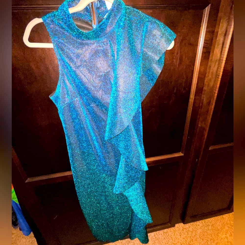 Glitter ruffled dress, size L